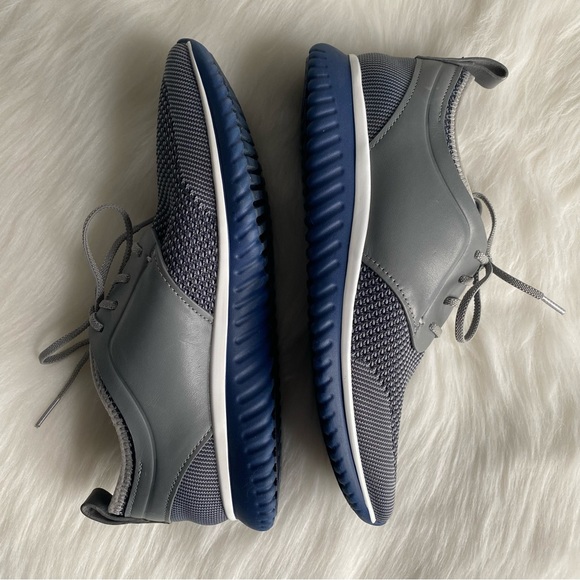 Cole Haan GrandMøtion (GrandMotion) Knit Gray & Blue Men’s Leather Sneakers - Picture 7 of 15